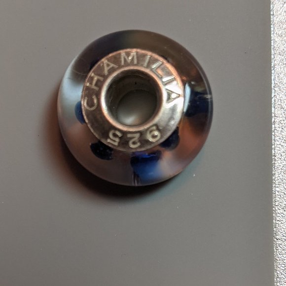 Chamelia glass/silver charm - Picture 2 of 3